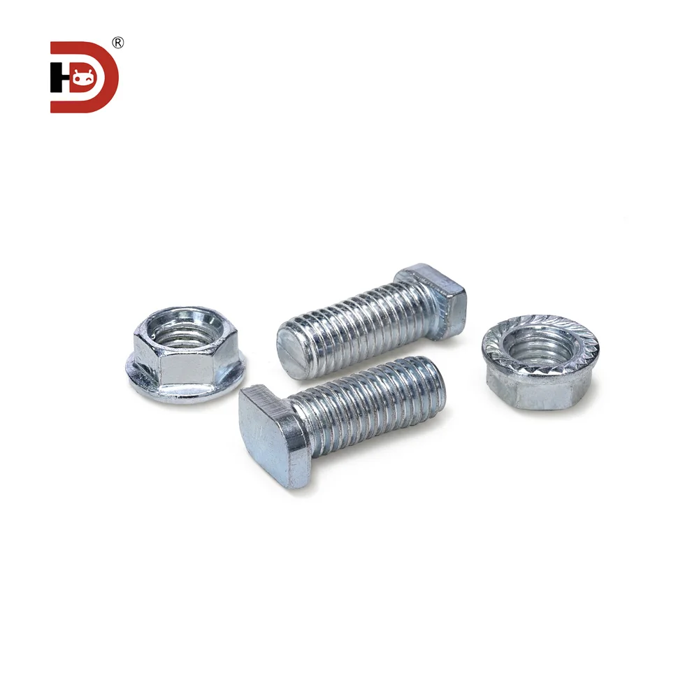 M10x25 T-bolt Zinc-plated Carbon Steel, Ffu Rail Channel Track Bolt Nut, Cleanroom Aluminum Profile T-slot Hardware factory