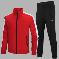custom jogging tracksuits set for men with zipper men's sportswear