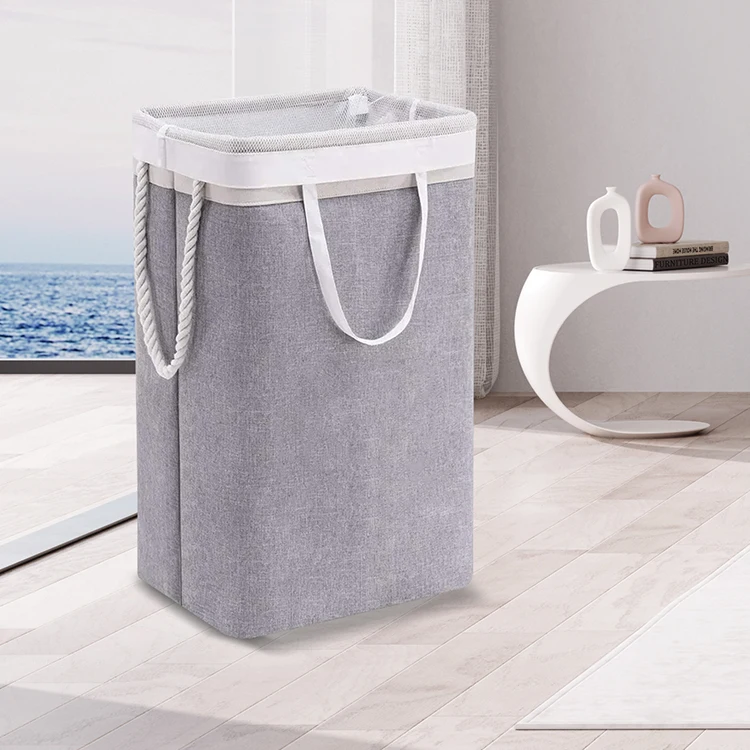 Folding Laundry Basket with Lid Dirty Clothes Organizer Dirty Laundry Basket Hamper with Removable Bag