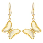 Earrings Earring Earrings Vivid Zircon Butterfly Hook Bohemian Trendy Charm Earrings Aquamarine Diamond Earring Hooks