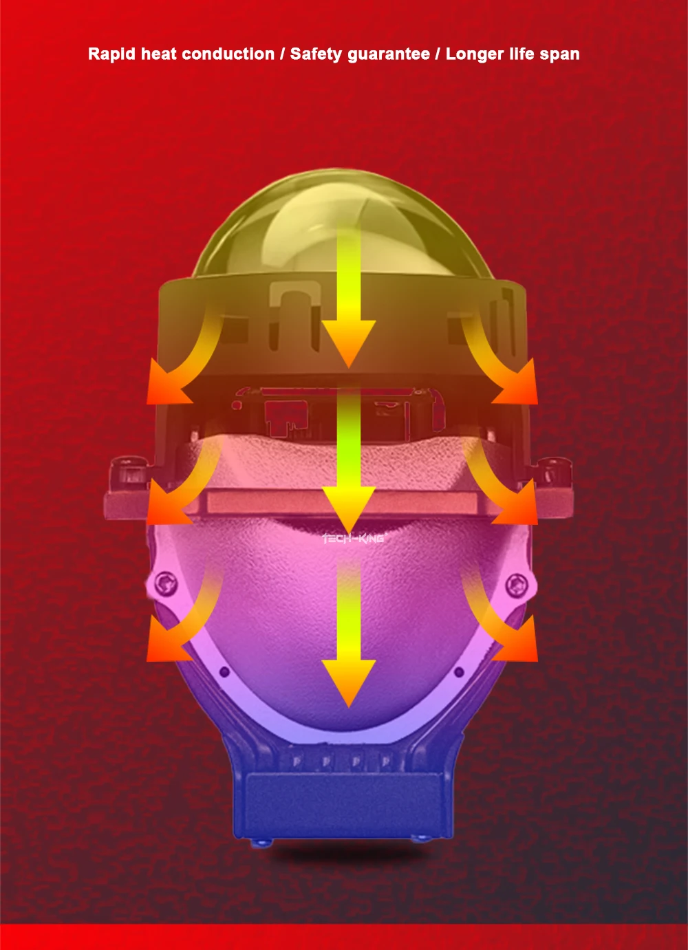 Car headlamp system bi led projector lens 3-inch double beam projection lens 126W double lamp cup LED projection lens headlights