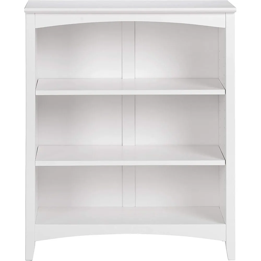 Solid Wood 3 Shelf Bookcase Shaker Style 36\" High with Adjustable Shelving Closed Back Display Bookshelf manufacture