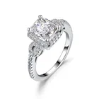 Ring Engagement Rings Stone Ring Stone Ring Square Cubic Zirconia Ring 925 Sterling Silver Zircon Stone Engagement Ring