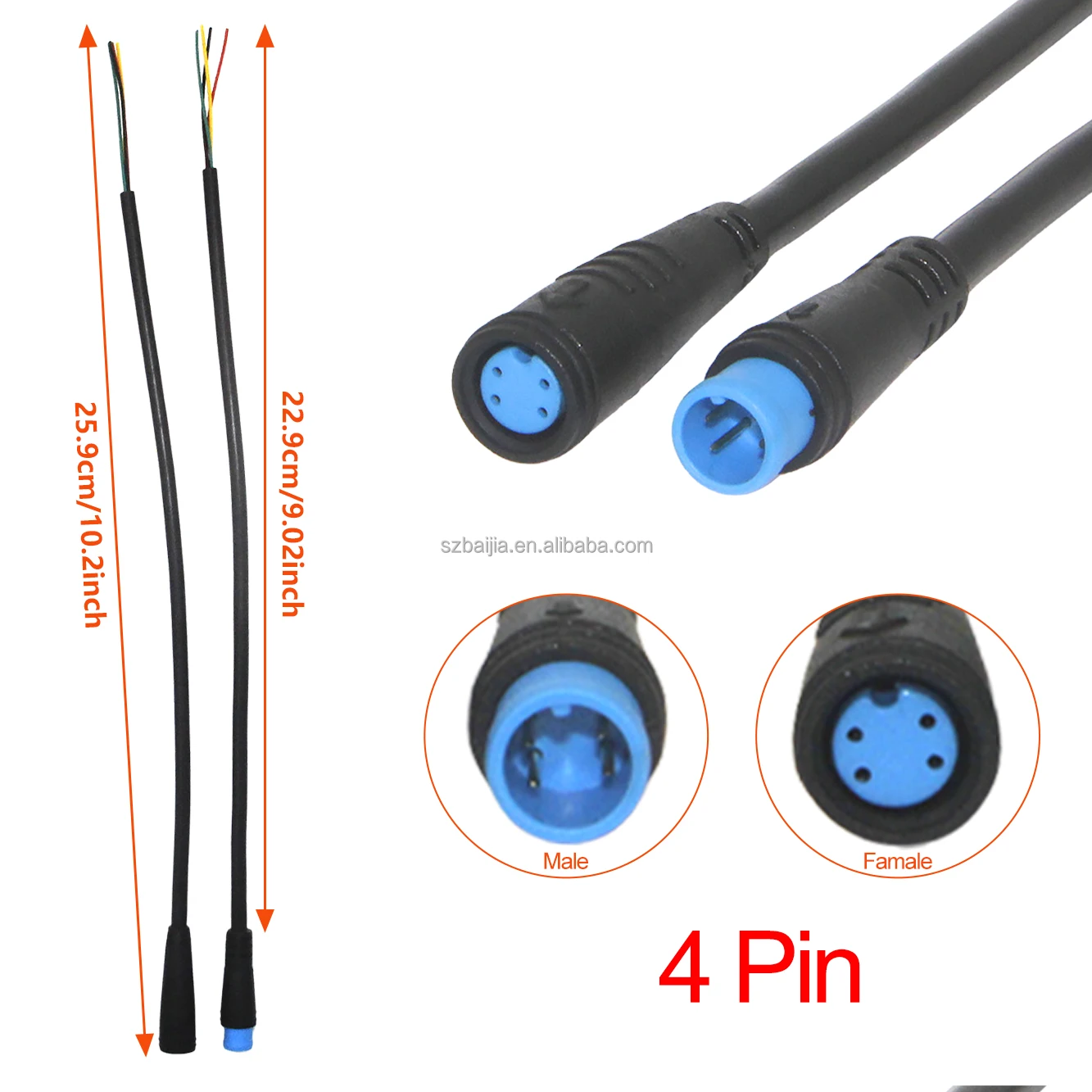 2/3/4/5/6/7/8/9 Pin female male Connector Cable Waterproof wire for electric Ebike Display Pin Cable scooter accessories