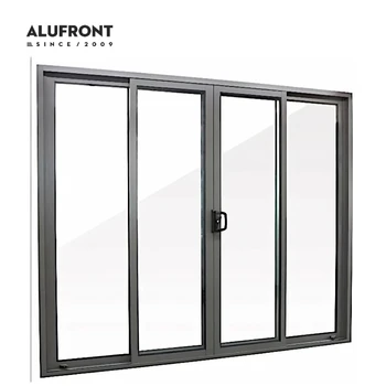 ALUFRONT AS2047 Australia Standard Double Glazed Commercial Sliding Doors Exterior Aluminum Patio Sliding Door for Balcony