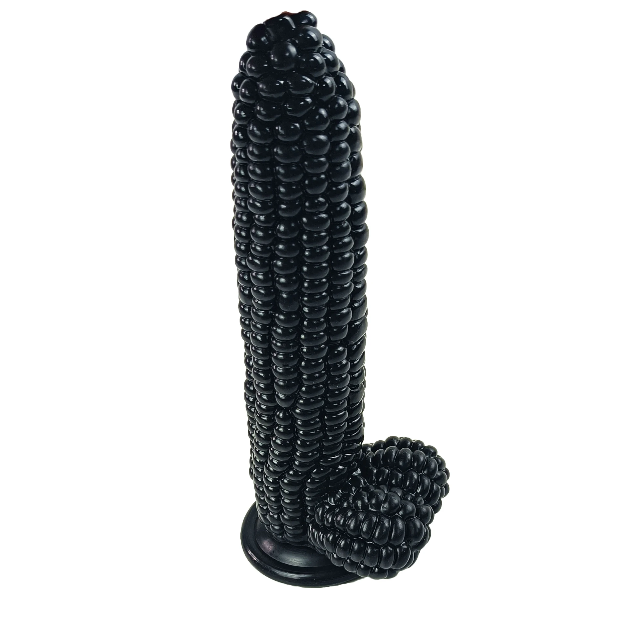 Corn Phallus Black Color Sucker False Phallus Dildo Per Donna Silicone