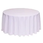 Table Cloth Polyester Table Cloth Wholesale Cheap Custom Fitted Round Tablecloth Polyester White Wedding Table Cloth