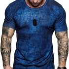 Men Men T-shirts Men New Style Popular Short Sleeve Sport Slim Casual Tie Dye Men T Shirts