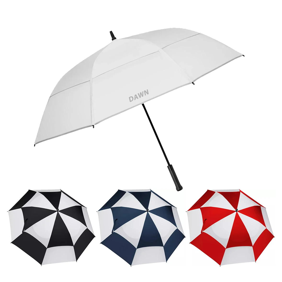 Custom Logo Golf Umbrella Automatic Wind Protection Umbrella Big Double Canopy Golf umbrella for the rain