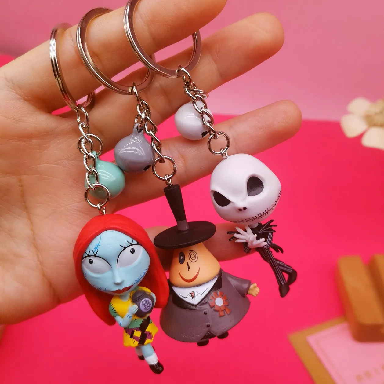 (New Arrival)Hot selling High Quality 10pcs/set PVC The Nightmare Before Christmas Jack Anime Action Figure keychain For Gift