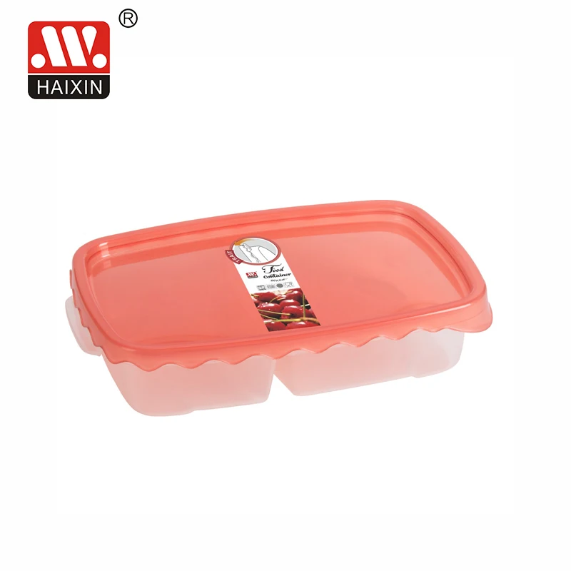 In Stock Portable Reusable 2 3 compartment Plastic Divided Bento Lunch Boxes Set Food Containers box