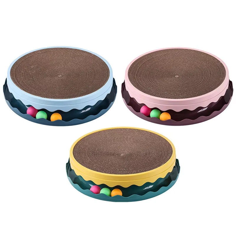New High Quality Funny Round Cat Toy Interactive Cat Scratching Board Pet Supplies details