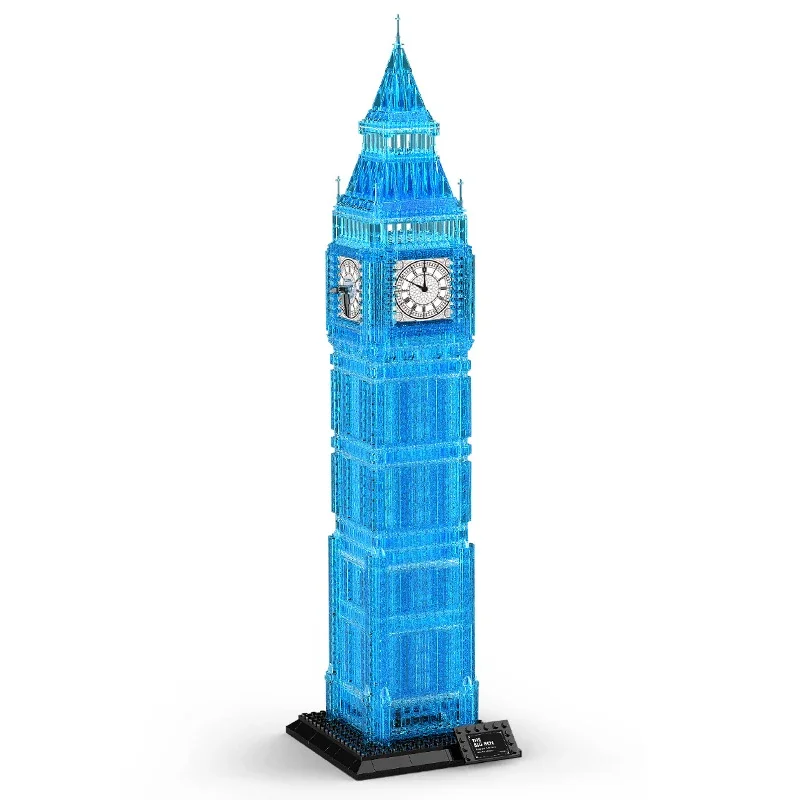 Kaiyu Led City Street View Bricks Famous Architecture Big Ben Model 