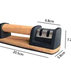 Hot Sale Professional Kitchen Chef Knife Sharpeners Wood Handle Multi-function 2 Stage Knife Sharpener