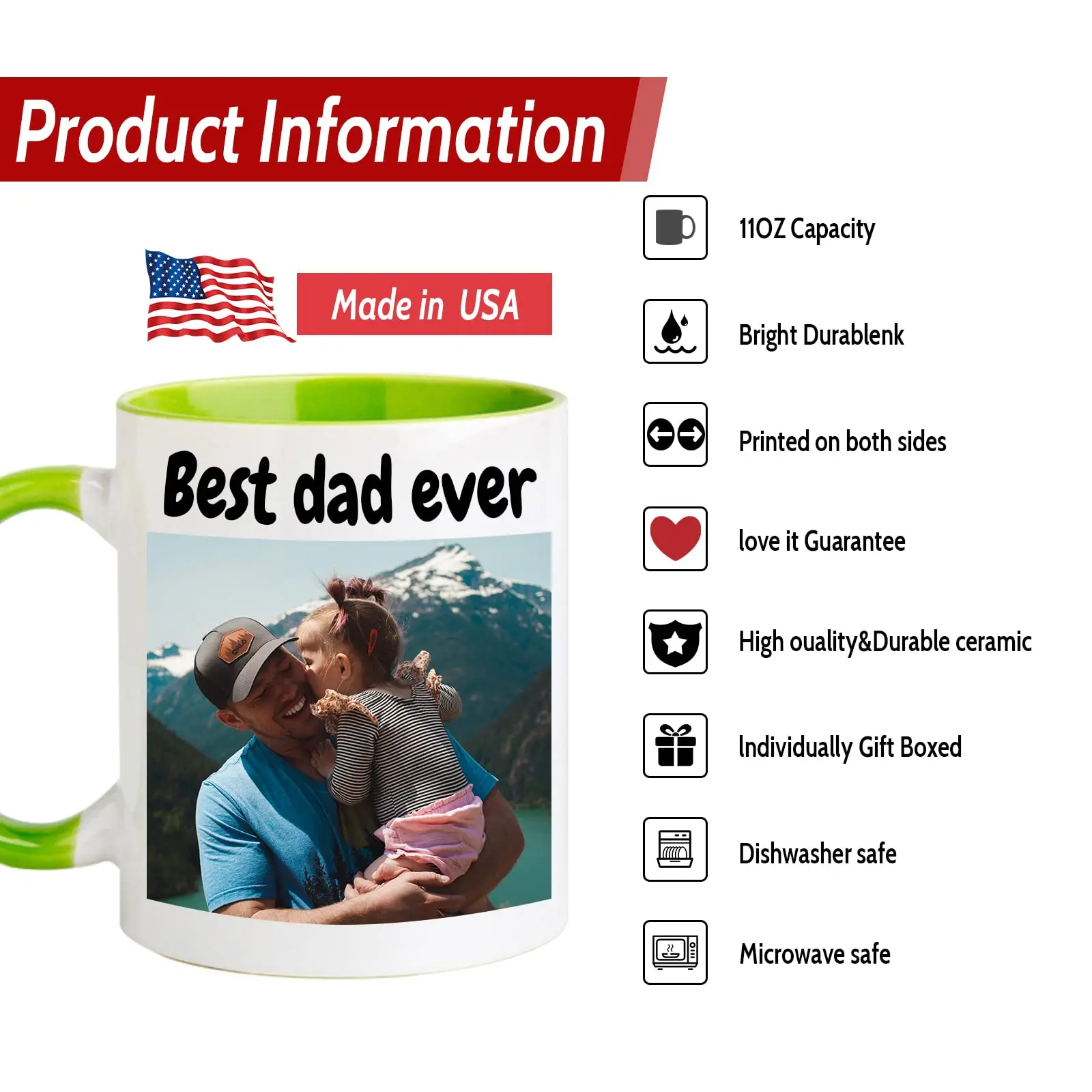 Custom logo 11oz Inner Rim Color sublimation ceramic sublimation mug supplier