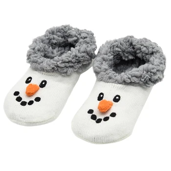 Lightweight Soft Warm Wool Home Slipper Socks Animals Plush Indoor Non Slip Floor Socks For Lady Women