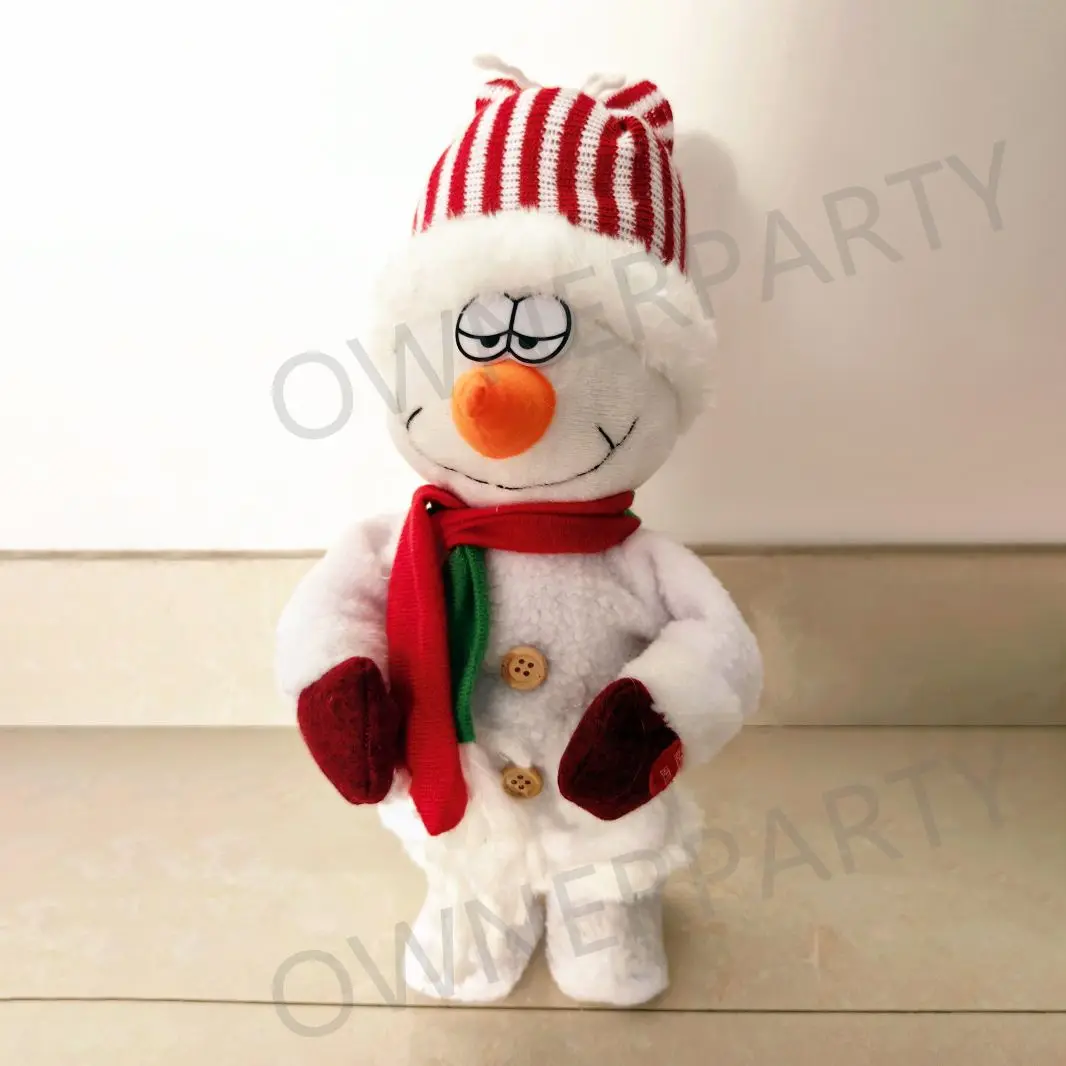 Standing Snowman Toys Plush Doll Christmas Animatronic Outdoor Animated Christmas Decorations With Music