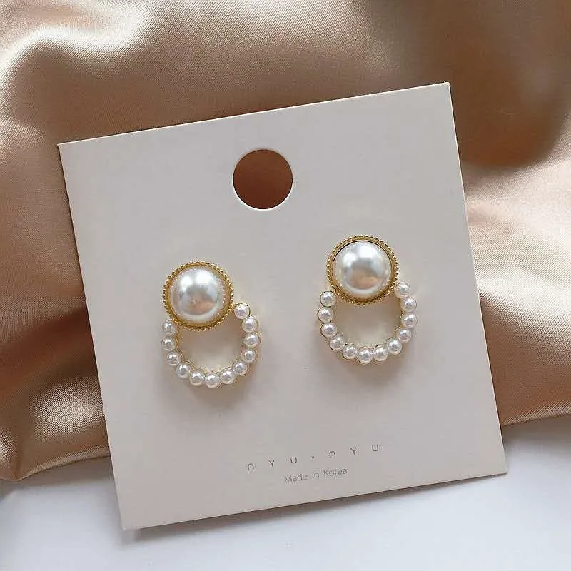 2024 New 925 Silver Needle Popular Vintage Party Elegant Small Fragrance Sweet Femperament Fashion Pearl Earrings for Women