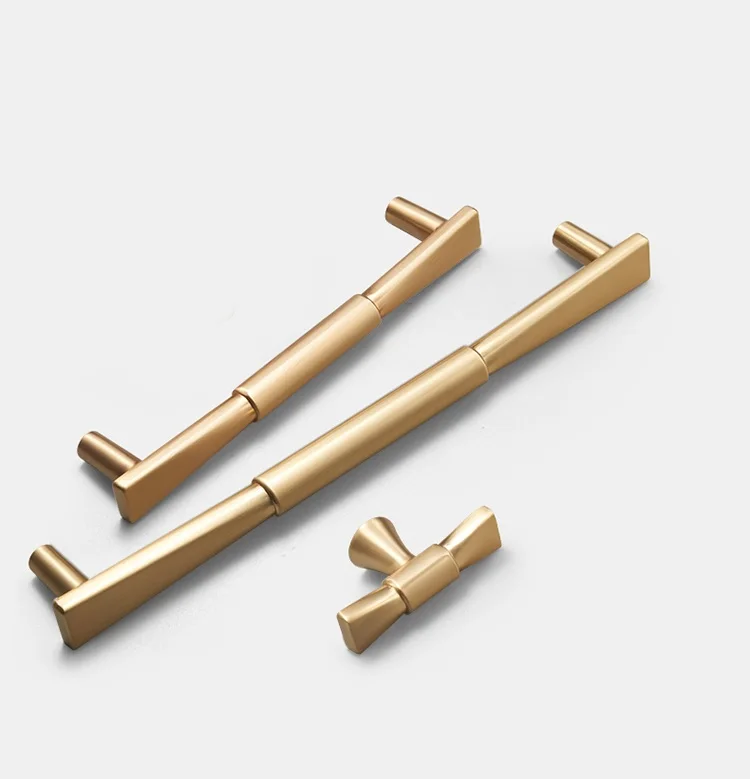 新设计蝴蝶结门把手橱柜拉抽屉厨房抽屉金色橱柜把手