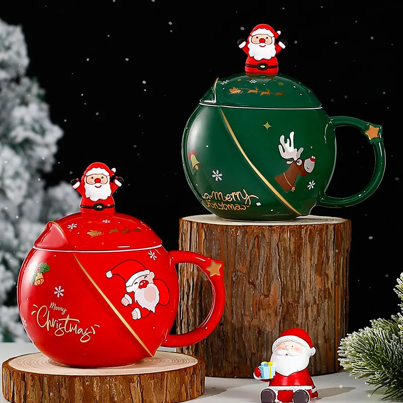 Creative Ml Santa Cup Cute Cup Ceramic Christmas Mug Couple Mugs