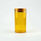 Pill Jar For Clear Medicine PET 100ml Pill Bottle New Design Yellow Capsule Jar For Cosmetic Packing