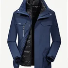 Hoodie Mens Jackets Warmth Hoodie Windproof Double Deck Winter Pizex Warm Keep Mens Waterproof Jackets