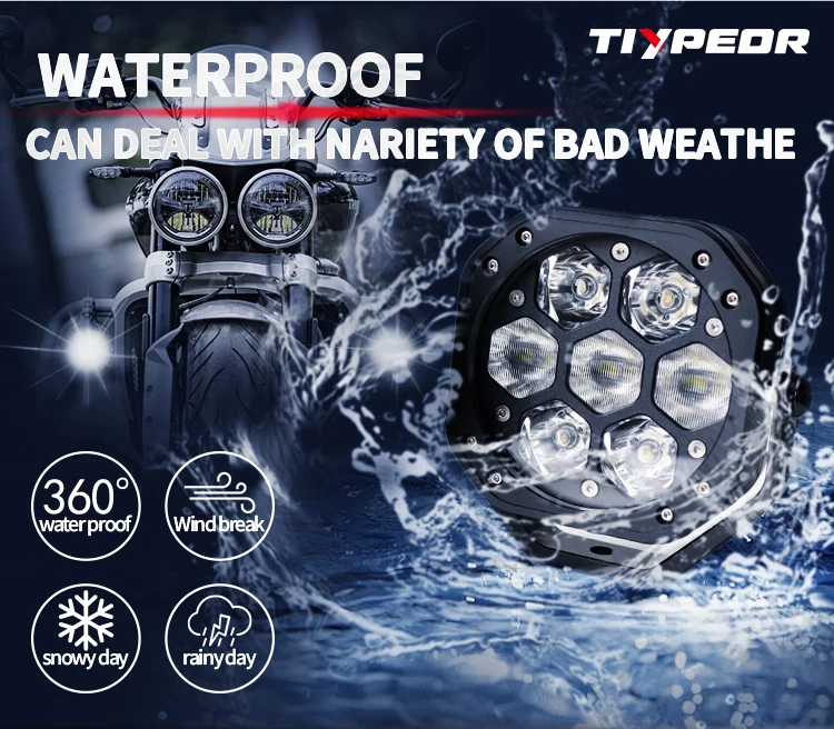 product tiypeor universal spotlight motorcycle auxiliary fog driving brighter cnc aluminum ip68waterproof led light for off road atv utv-4