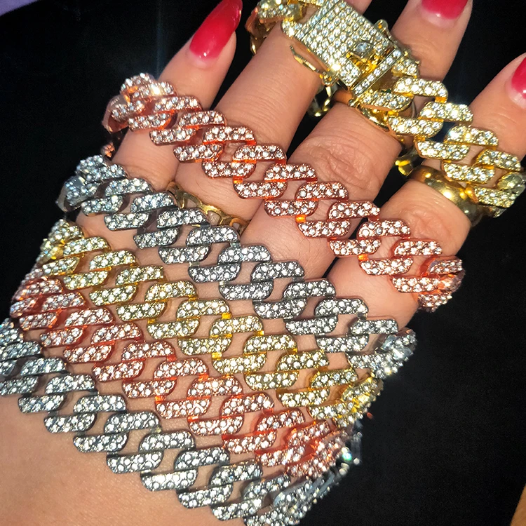 Gold Chain Ice Miami Diamond Cuban Link 