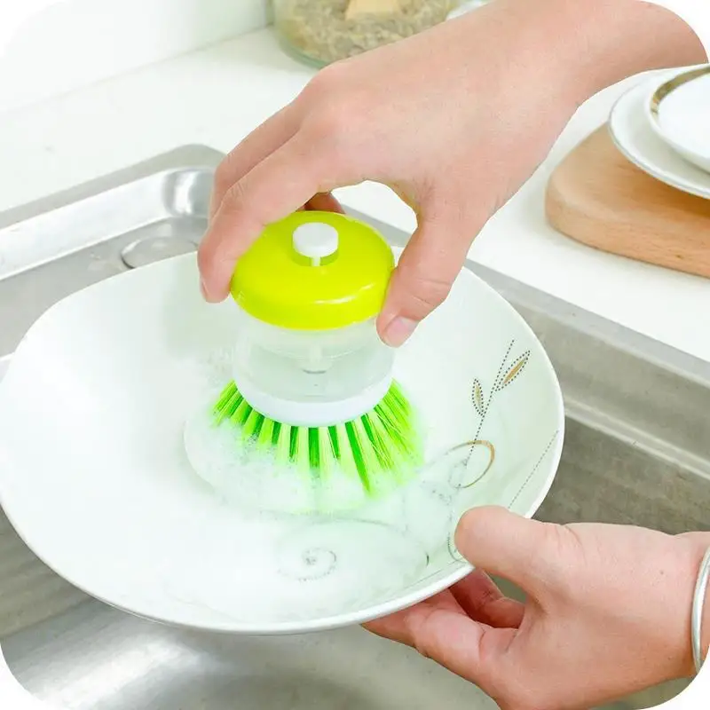 Customized Replaceable Head Pot Brush Kitchen Dish Brush OEM & ODM Clean Automatic Liquid Wash Bowl Dish Brush Wholesale