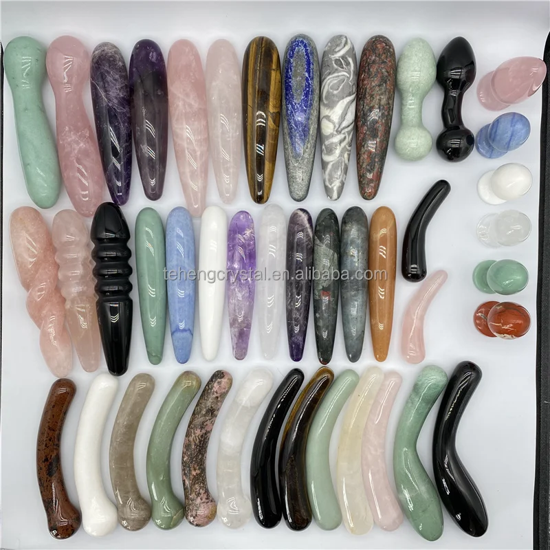 Wholesale Natural Crystal Dildo Yoni Healing Clear Rose Quartz Massage