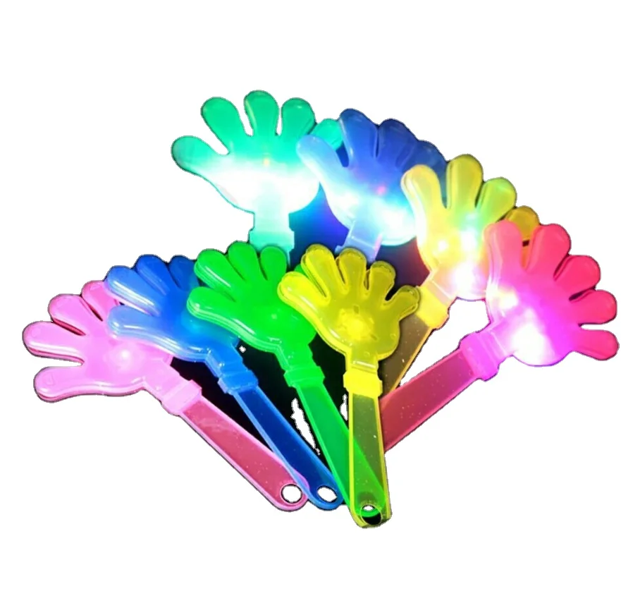 led light hand clap, colorful light flash night party hand pat