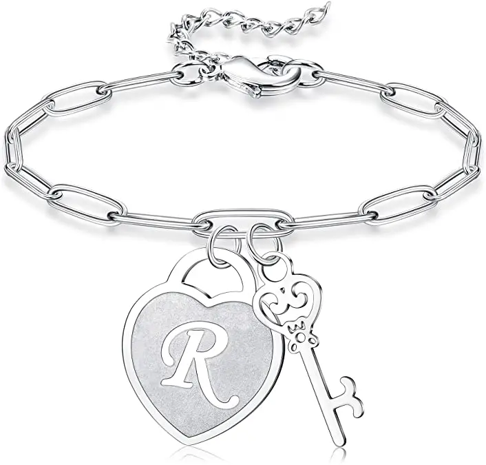 Heart Initial Bracelets 26 Letters 