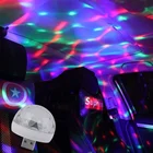 Club bolas de discoteca ledスモールマジックボールカラーrgb usbパーティーステージライトミニdjディスコボール