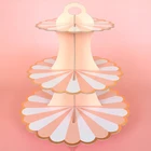 Event 3 Tier Bronzing Paper Cupcake Stand Dessert Birthday Event Party Display Shelf