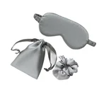 Eye Cheap Private Label Drawstring Bag Travel Sleep Silk Satin Eye Mask
