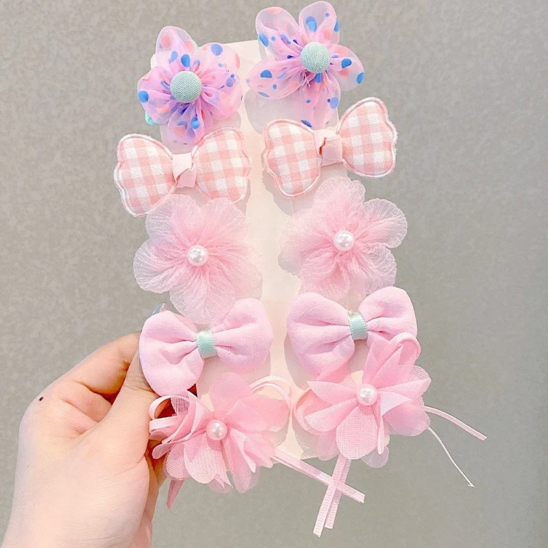 Children's Butterfly Fairy Hairpin Fabric Flower Hairpin does not hurt hair Fashion bb clip Cute hair accessories for girls
