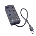 Usb Hub High Speed Multiport USB Splitter Independent Key On/Off 4 Port USB 3.0 Hub For Laptop PC