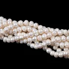 Pearls Pearl Pearl 9-10mm Wholesale Freshwater Real Pearls Natural Potato Shape Pearl Strands