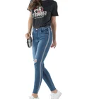 Boot Cut Pants Jeans 2021 New Style Womens Stripe Boot Cut Out Distressed Sex Denim Skinny Pants Jeans