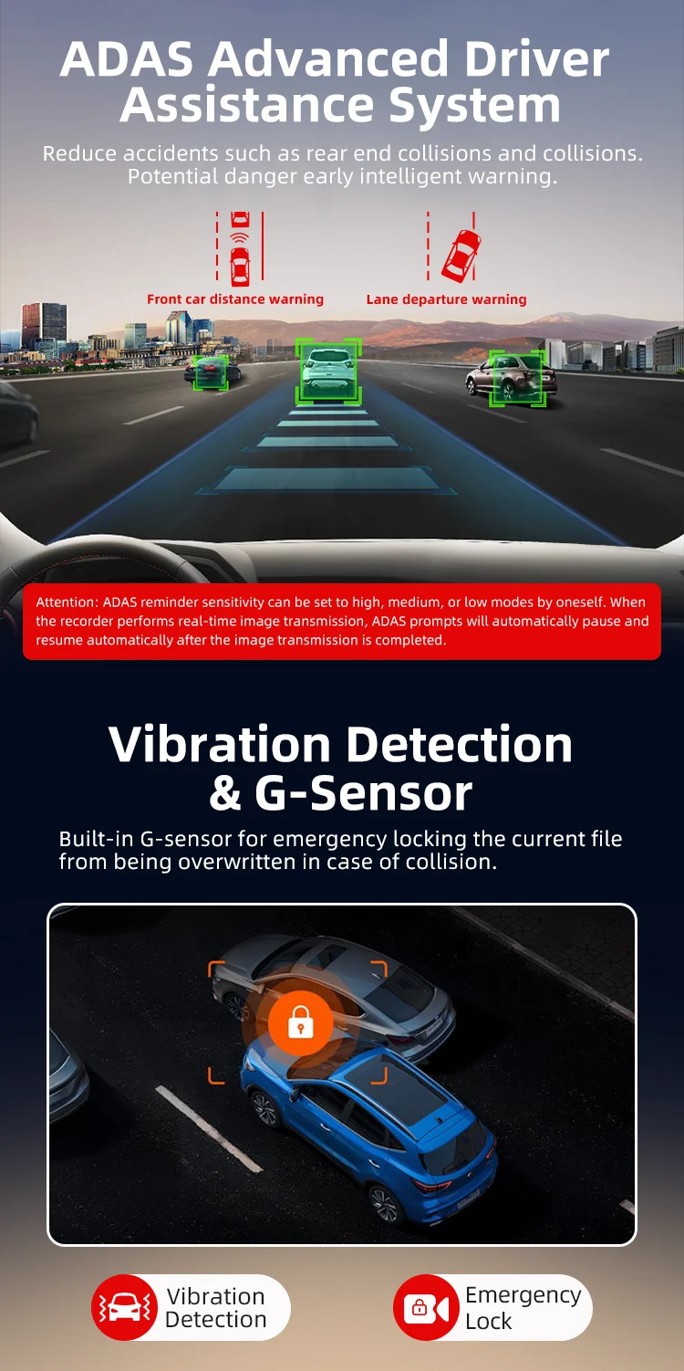 Coview High Quality 4K Car Camera Dashcam DUAL Dash Cam Wifi with GPS Tracking Super Wide Angle Vision for Vehicle and Taxi manufacture