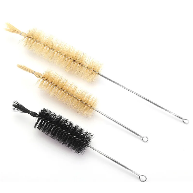 High Quality Pig Bristles And Horsehair Pipe Tube Sprial Cleaning Brush Bottle Washing Brush