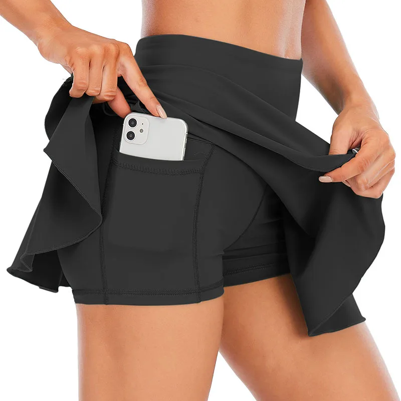With Pockets Shorts Athletic Golf Skorts Activewear Running Workout Sports  Skirt Pleated Tennis Skirts For Women - Buy White Black Womens Pleated High  Waisted With Shorts Pink Tennis Skirts For Women,Plus Size