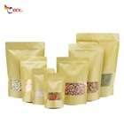 Paper Bags Bag Paper Bag Stand Up Kraft Paper Pouch Bags With Window Coffee Bag Packaging Zip Lock