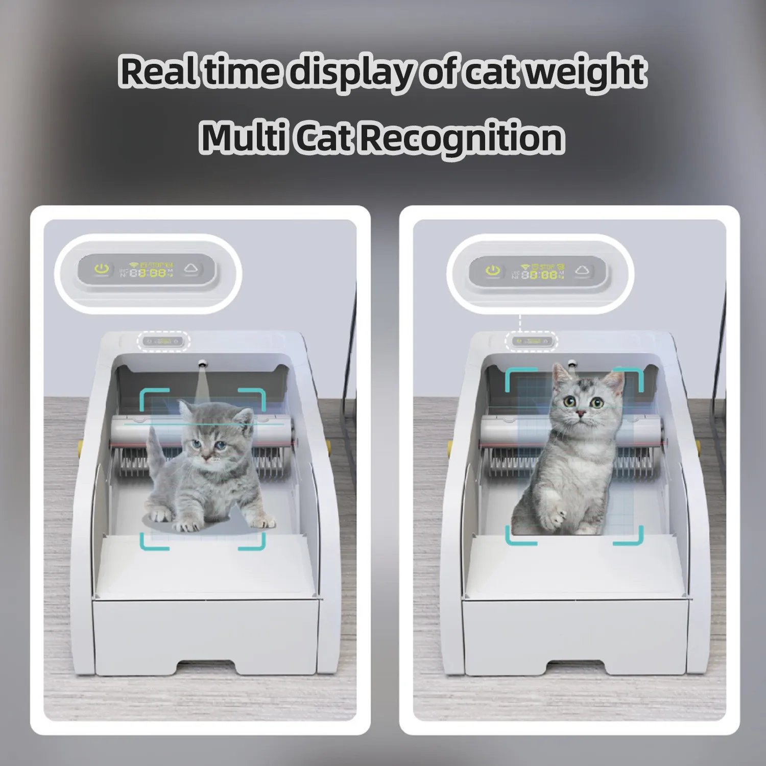 Hot Sale APP Smart Semi Closed Cat Litter Box Drawer Design Anti Spill Hands Free Cat Litter Pan Pet Products supplier