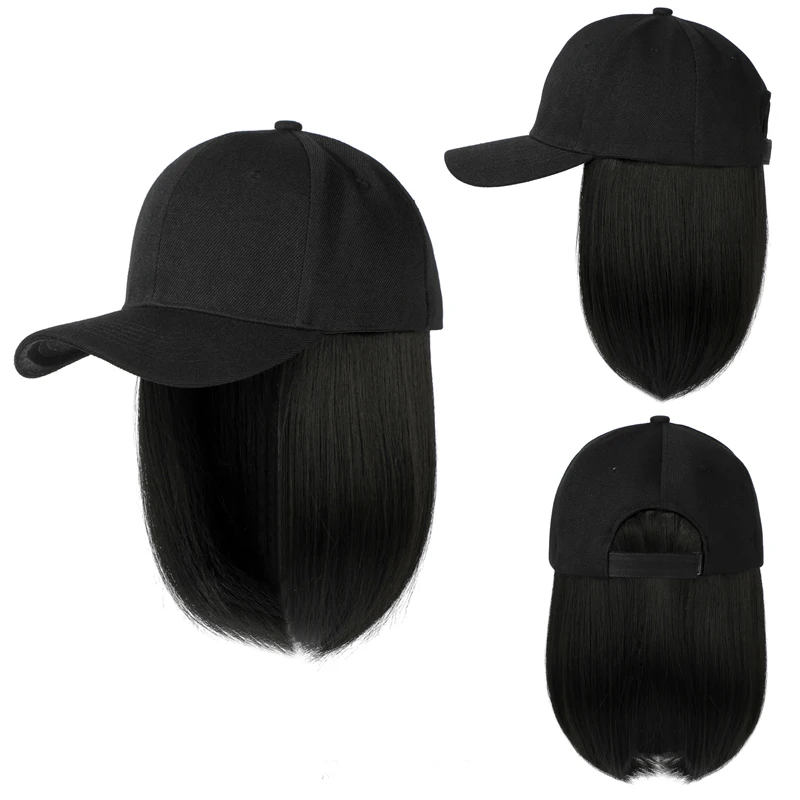 Natural Short Wavy Hair Synthetic Hair Attached Adjustable Bobo Women  Baseball Cap Wig Hats For Girls - Buy Baseball Cap Wig,Wig Hats For  Women,Wigs Cap Hat Product on 