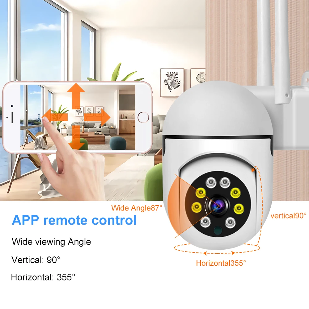 V380 2MP PTZ Wifi Mini Camera Wireless 3mp Outdoor Motion Tracking System WIFI Surveillance PTZ cctv Security network Camera