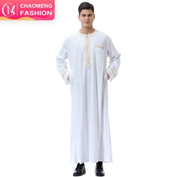 TH811#Latest arab China wholesale pocket design islamic men clothing robe abaya
