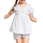 Set Summer Children Sweet Kids Girls Clothes Set Summer Children Wite Short Sleeve T Shirts Tops Pants 2pcs Set-Buy