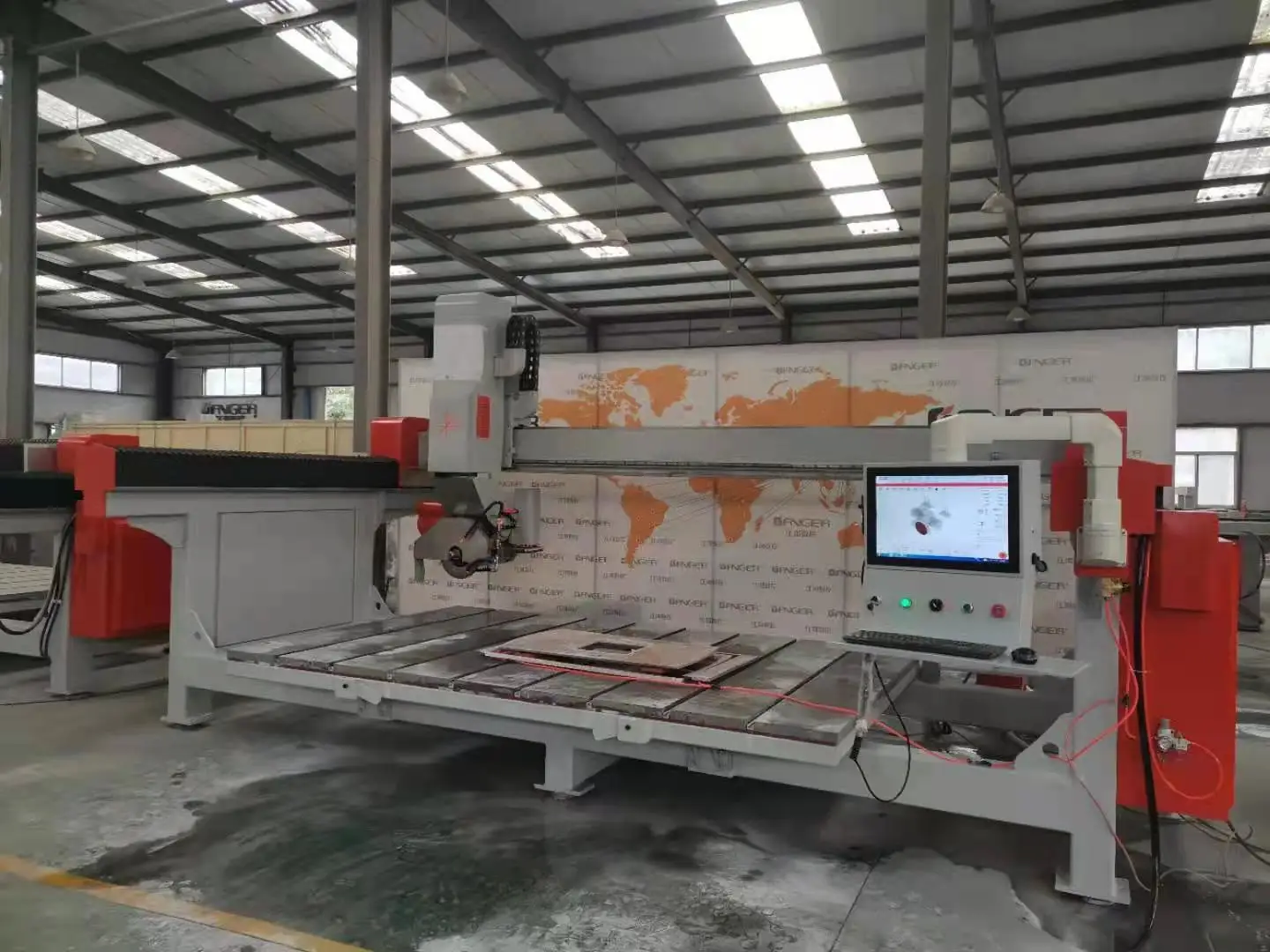 Stone Cutting Machine Axis Cnc Bridge Saw Benchtop Cut Out Automatic