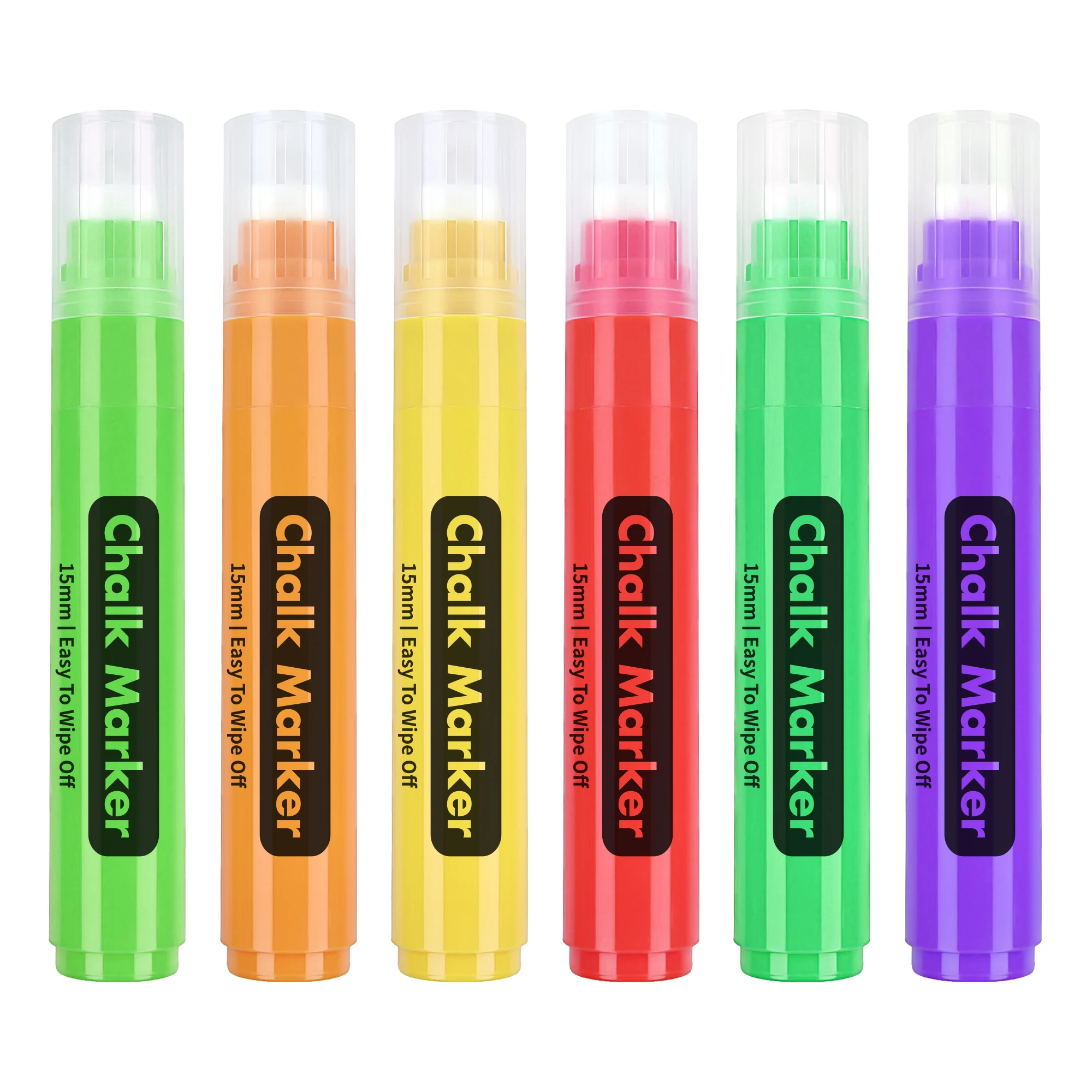 Acrylic Paint Markers, 15mm Felt Tip Jumbo Markers, 12 Pack Colored Graffiti Markers, Permanent Paint Pens for Tagging, Signs, D